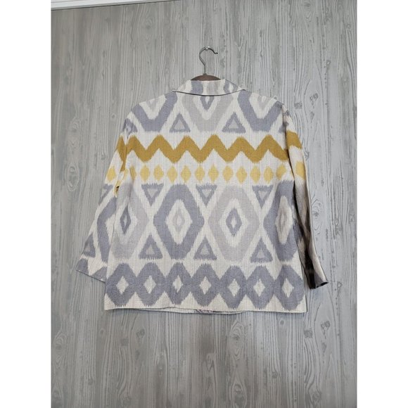 Lafayette 148 New York Woven Grey Patterned Jacket - Picture 3 of 5